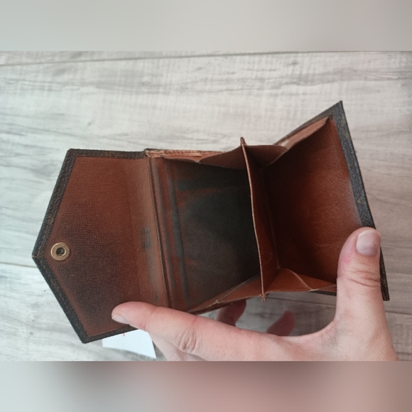 Louis Vuitton W Hook Wallet Monogram Beige Monogram Canvas Authentic - Picture 12 of 14